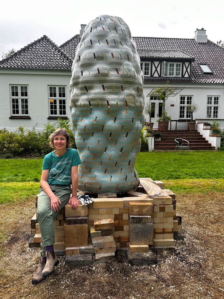 Kadri Pärnamets, "Fire Sculpture", 2024, Claytopia Summer Festival, Skælskør, Denmark, July-August 2024